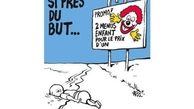 Charlie Hebdo, criticado por caricaturas sobre refugiados