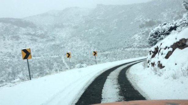 Impide nevada circular en carretera Sonora-Chihuahua