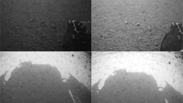 A su arribo a Marte, el Curiosity envía primeras fotos