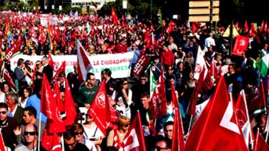 Nueve millones de trabajadores españoles  han parado por la huelga general
