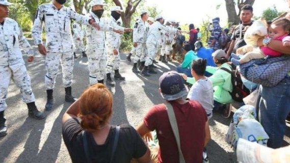 Guardia Nacional e INM repliegan violentamente a Caravana Migrante