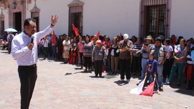 Se manifiestan antorchistas en demanda de obras al Gobierno de Zacatecas