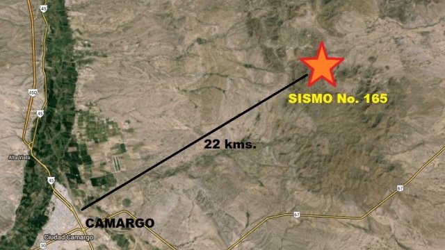 Nuevo sismo de 3.2 grados, a 20 kms. de Camargo, hoy
