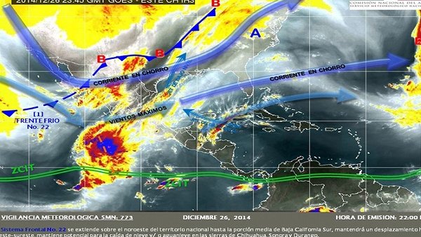 Meteorológico alerta por nevadas en Sonora, Chihuahua y Durango