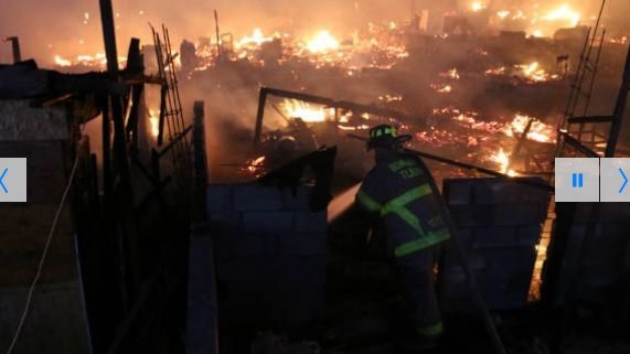 Tijuana: Consume incendio 38 viviendas en la colonia Unión Antorchista 