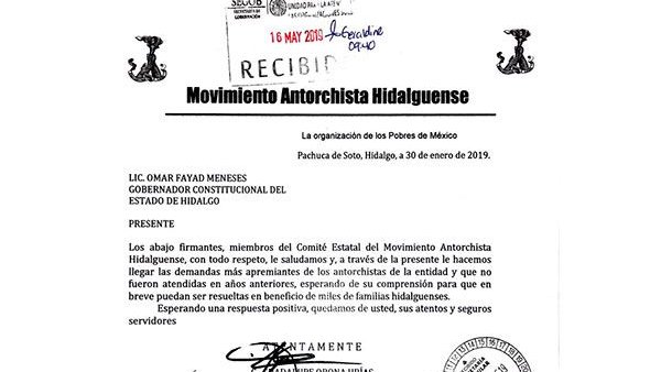 Miente el Secretario de Gobierno de Hidalgo, al afirmar que no ha recibido solicitudes de audiencia: Antorcha 