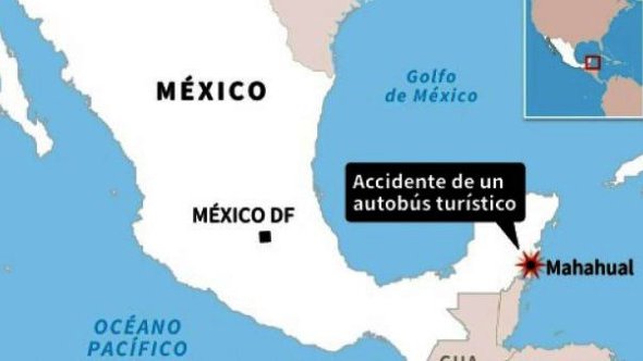 Mueren 11 turistas en un accidente en el Caribe mexicano