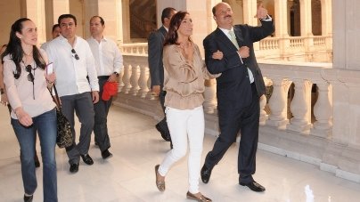 Consuelo Duval en el Palacio de Gobierno 