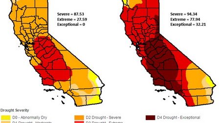 La gravedad de la sequía de California, en mapas