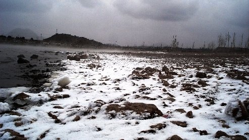 Caen primeras nieves del Frente Frío 35 en Chihuahua