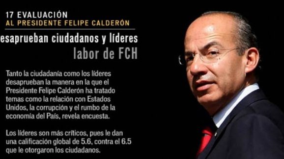Reprueban mexicanos a Calderón