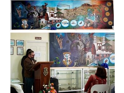 Inauguración del mural "Orgullo del Pandeño" en Julimes, Chihuahua